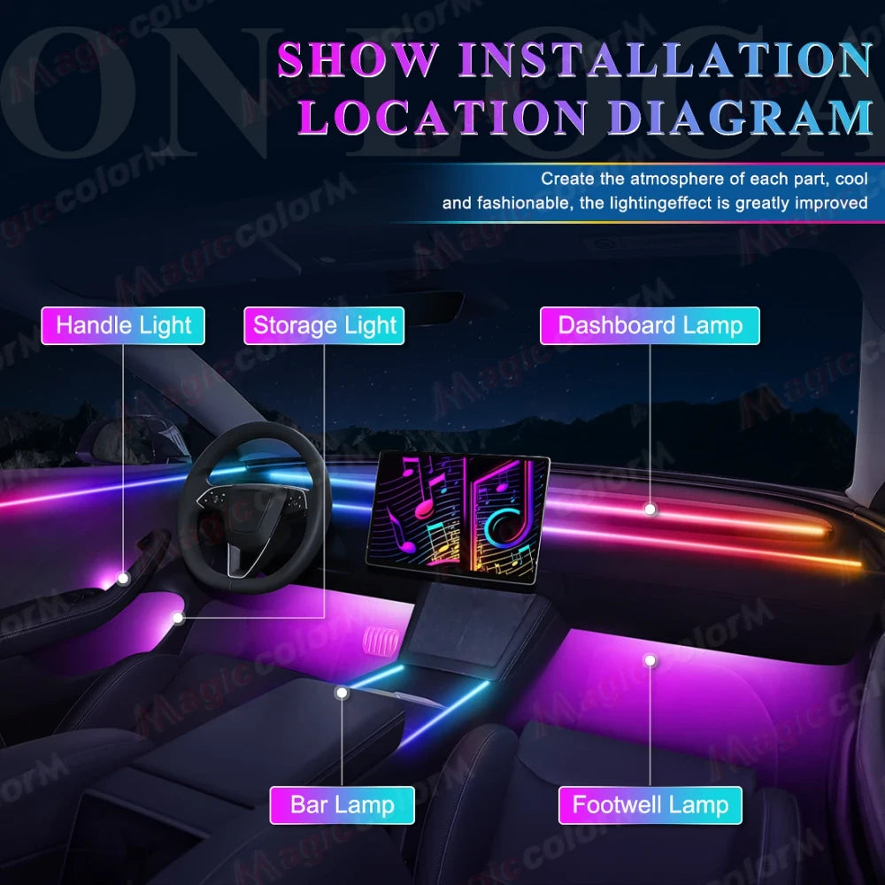 RGB LED Interior Ambient Light Kit