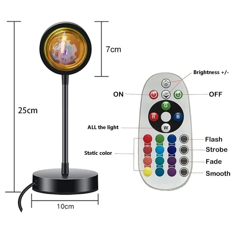 Color Changing Sunset Projection Lamp
